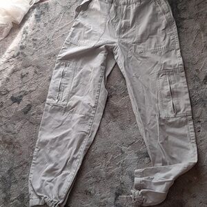 TNA Womens  Cargo Joggers - Light Gray